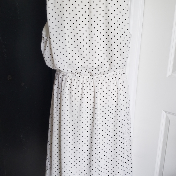 Designer Maison Jules Retro White and Black Polka Dot Dress size XL - Picture 3 of 4